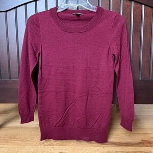 J.Crew Burgundy Tippi Wool Sweater Size XS